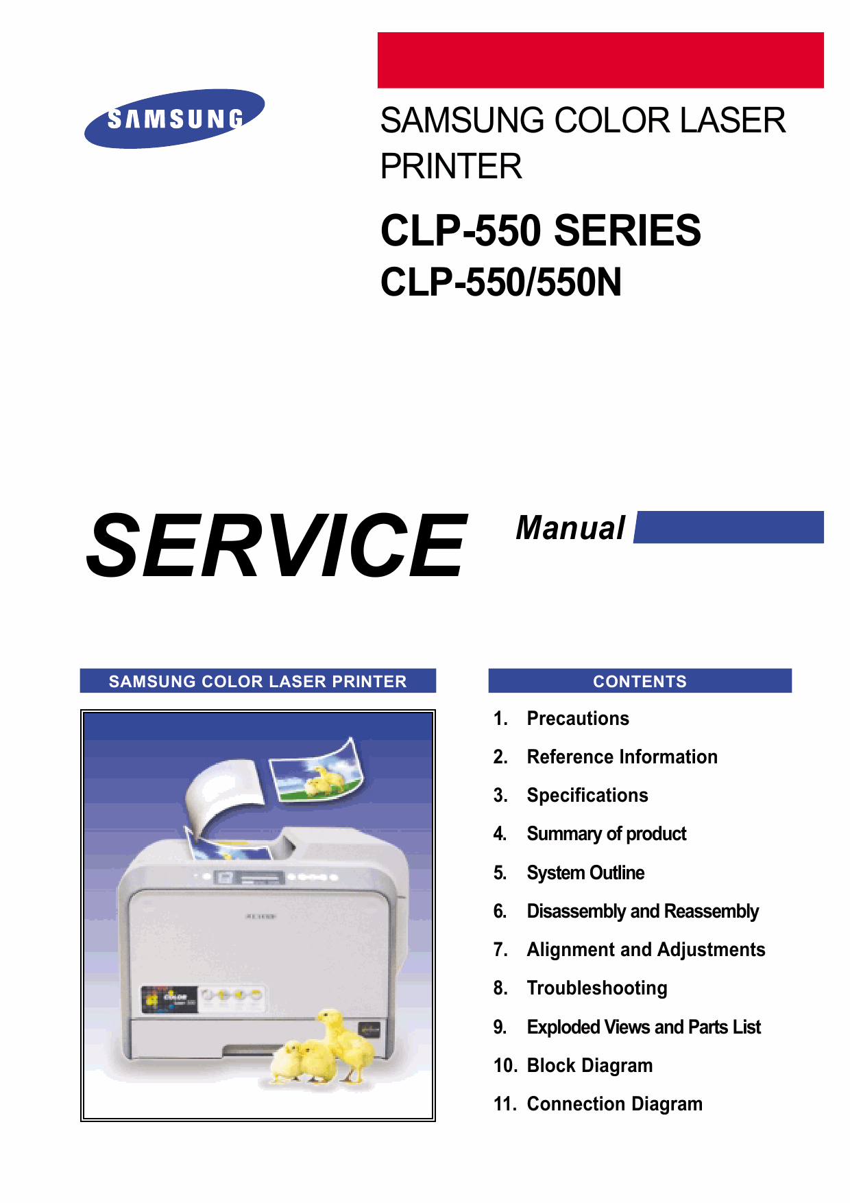 Samsung Color-Laser-Printer CLP-550 550N Parts and Service Manual-1